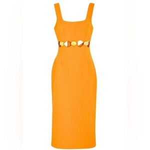 REBECCA VALLANCE Sirene Embellished Crepe Midi Dress Size 0